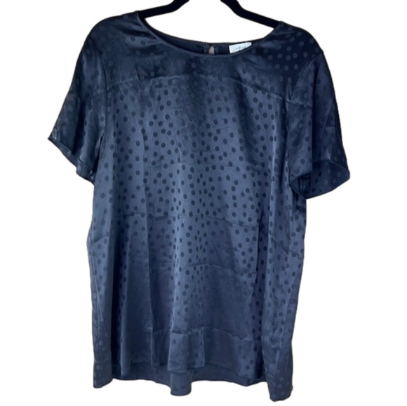 Aritzia Wilfred With Silk Short Sleeve Polka Dot Blouse - Picture 1 of 8